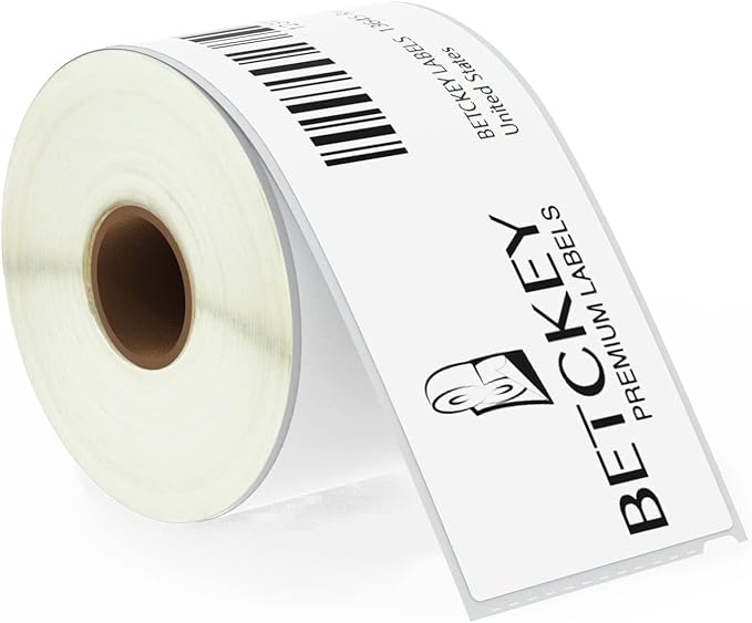 BETCKEY - Compatible DYMO 99019 (2-5/16" x 7-1/2") Large Lever Arch File Labels, Compatible with DYMO Labelwriter 450, 4XL, NOT Fit 550 & 5XL [1 Roll/150 Labels]