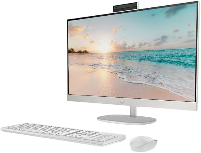 HP 27" FHD All-in-One Computer, 12-Cores Intel Core Ultra 7, 16GB DDR5 RAM 1.5TB Storage (1TB SSD+512GB Docking Station Set), Windows 11 Pro with Microsoft Office Included, White