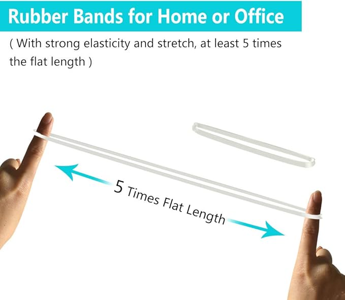 Coopay 12 Inches Extra Large Rubber Bands, 30 Pieces Heavy Duty Trash Can Band Bulk, Strong Elastic for Office Supply School Home, Garbage Cans, File Folders (White)