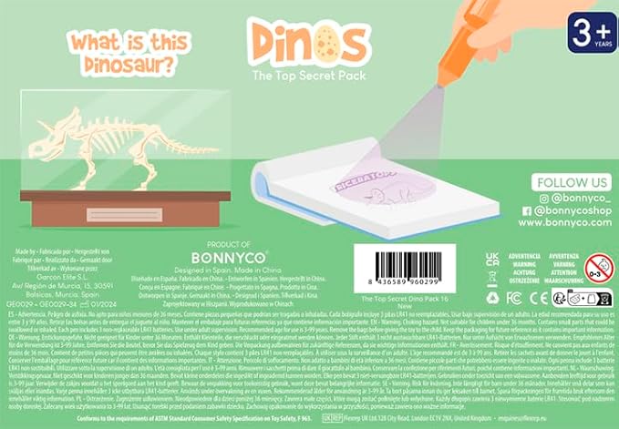 BONNYCO Invisible Ink Pen and Notebook Pack 16 Dinosaur Party Favors for Kids, Magic Spy Pen Goodie Bags Stuffers for Kids, Dinosaur Birthday Party Supplies, Goody Bag Stuffers Return Gifts Prizes