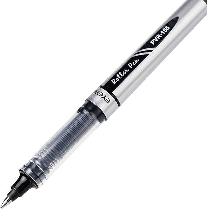 EYEYE 0.7mm Black Roller Ball Pens 25 Pack, Medium Point Rollerball Pen Quick Dry, Liquid Ink Pens Fine Point Smooth Writing Pens for Journaling, Note Taking, Office and School Supplies
