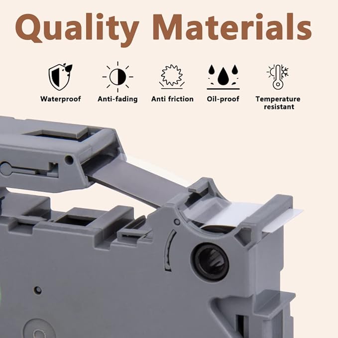 Hehua Tze Tz 6mm 0.23 Laminated Clear Tape Compatible for Brother Label Maker Tape TZe-111 TZe111 TZ-111 TZ111 for Ptouch PT D200 D210 H110 1880, 1/4'' x 26.2ft Black on Clear, 3 Pack