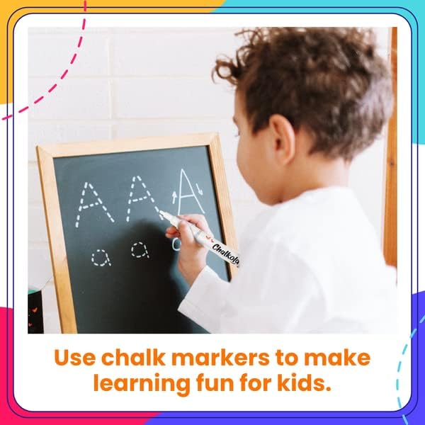 Chalkola 6 White Liquid Chalk Markers - White Dry Erase Liquid Chalk Pens for Chalkboard Signs, Blackboard, Car Window, Glass, Bistro | Variety pack - (3x) 3mm Fine Tip + (3x) 6mm Bold Size Ink Marker