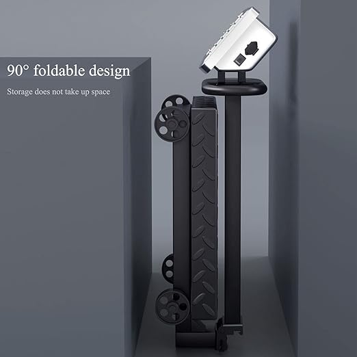 Industrial Platform Scale with Wheels 660lb Computing Digital Floor Scale with Accurate LB/KG Price Calculator High-Definition Displa Foldable Rechargable for Weighing Luggage Package