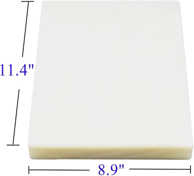 Immuson Thermal Laminating Pouches 8.9 x 11.4, 3Mil Thickness, Crystal Clear Finish, 100 Pack