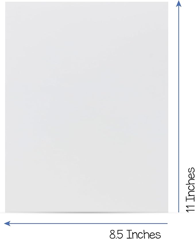 Hygloss White Cardstock - 8.5x11-Inch, 90 Sheets, 65 lb/ 176 gsm, Fade-Resistant, Acid-Free Color Card Stock Paper