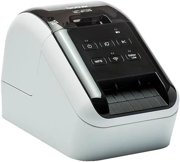Brother QL-810Wc Professional Label Printer with USB and WiFi connectivity, Ultra-Fast Printing up to 110 Labels per Minute with Standard Address Label in Monochrome, Black & Red Printing Available