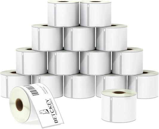 BETCKEY - Compatible DYMO 99019 (2-5/16" x 7-1/2") Large Lever Arch File Labels, Compatible with DYMO Labelwriter 450, 4XL, NOT Fit 550 & 5XL [16 Rolls/2400 Labels]