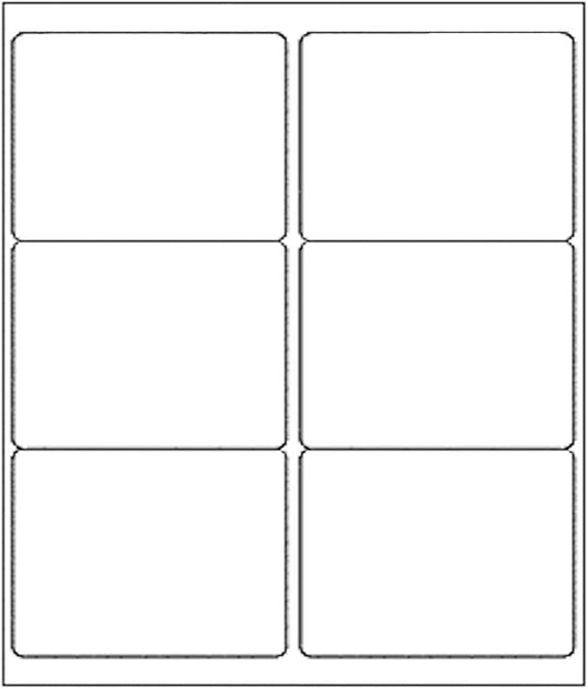 BESTEASY 3 1/3" x 4" Labels Shipping Labels for Laser Inkjet Printers, 6 Up Self Adhesive FBA Address Labels, White Matte Mailing Label Stickers (100 Sheets, 600 Labels)