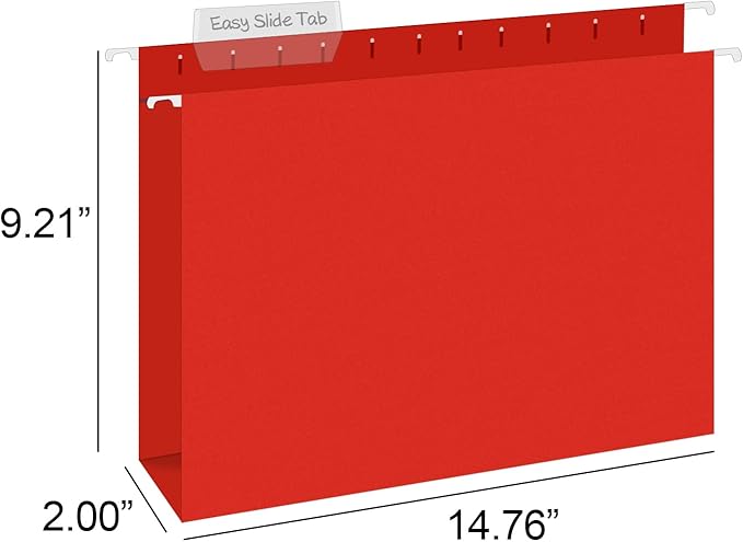 HERKKA Extra Capacity Legal Size Hanging File Folders, 30 Pack Reinforced Legal Size Hanging Folders with Heavy Duty 2 Inch Expansion, Designed for Bulky Files, Medical Charts, Assorted Colors