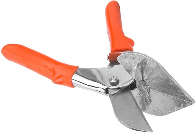Garosa Miter Shear Multifunctional Trunking Trim Cutter 45 to 135° Angle Adjustable Quarter Round Cutting Tool Trunking Tube Trim Scissor for Angular Cutting Moulding Trim