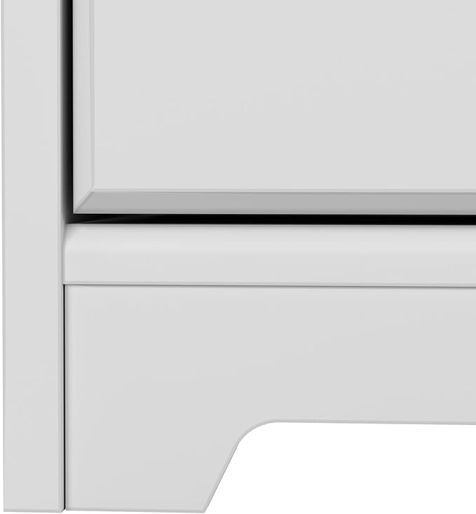 Bush Furniture Cabot 2 Drawer Lateral File Cabinet in White, Home Office Chest for Letter, Legal, and A4-size Document Storage