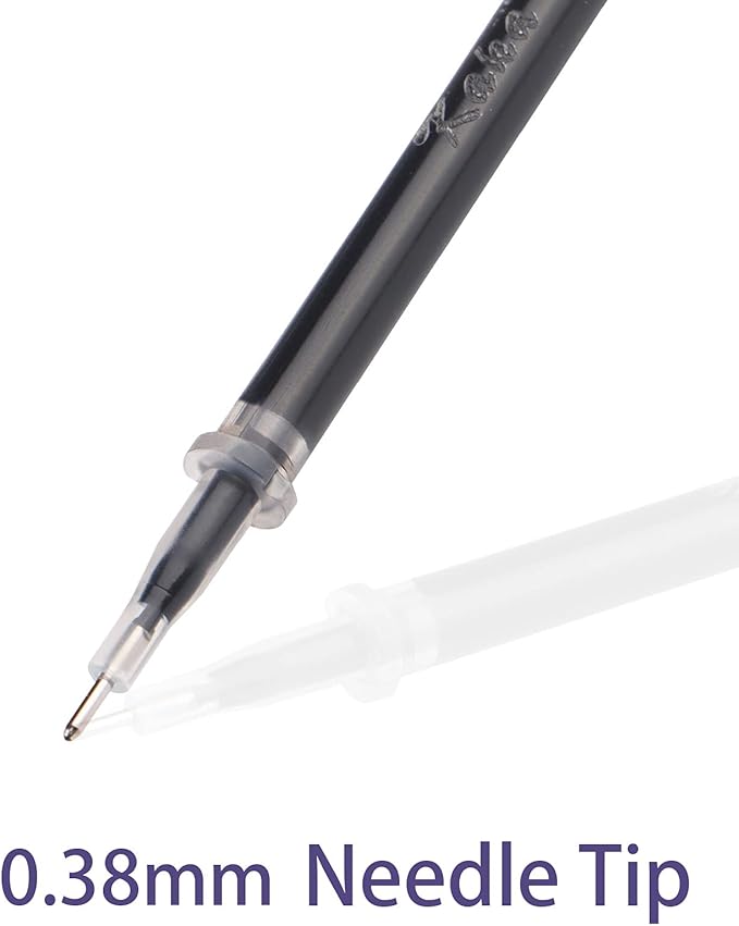 Gel Ink Rollerball Stylus Pen - 18 Pack,0.38mm Gel Pen Extra Fine Point,2 in 1 Capacitive Stylus Pen,Black Ink,Writing Smoothly for Office,Business,Gift,Metal Gold Clip,Kaka Rabbit