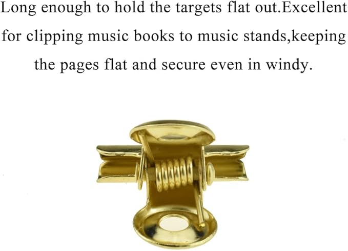 HAHIYO 0.87inch Light Gold Bulldog Clips Metal File Hinge Binder Clips Clamps Save Space Strong Spring Jaws Rock Solid Grip Book Lay Flat Deburred Edge for Hang Photos Wall Grid Dog Food 30PCS