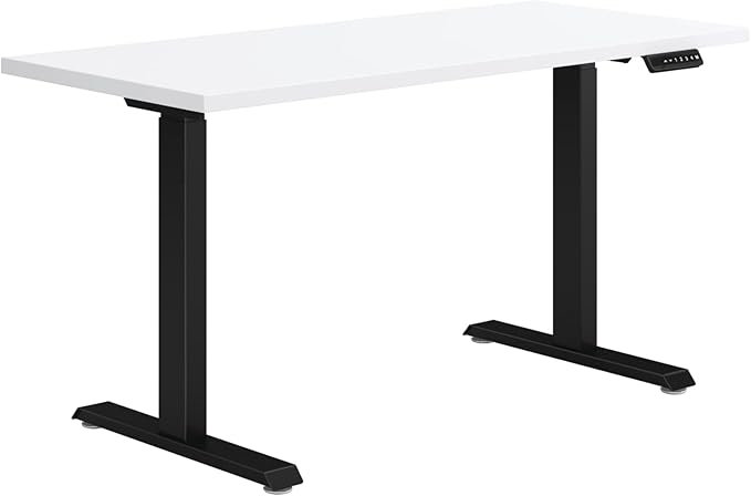 HON Coze Electric Standing Desk Adjustable Height, Coordinate Height Adjustable Desk, 54", White Top, Black Base