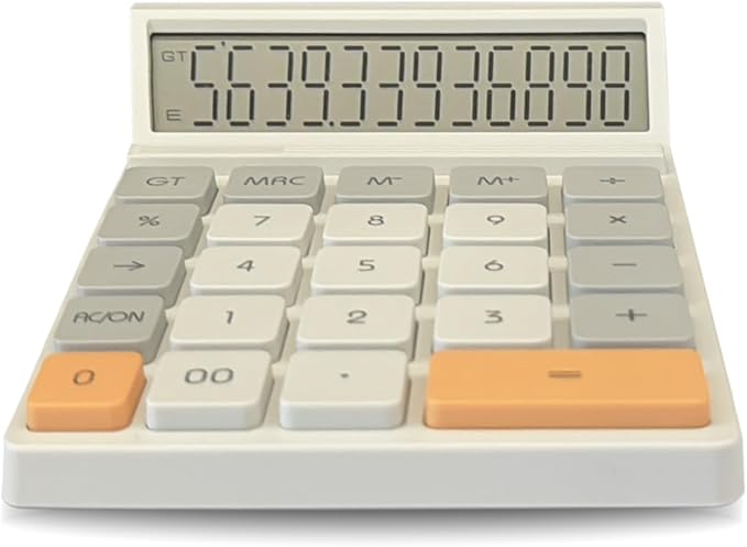 Desk Calculators, Benkaim Desktop Calculator, Big Button Calculator with12 Digit Large Display for Office, Home & Business Use