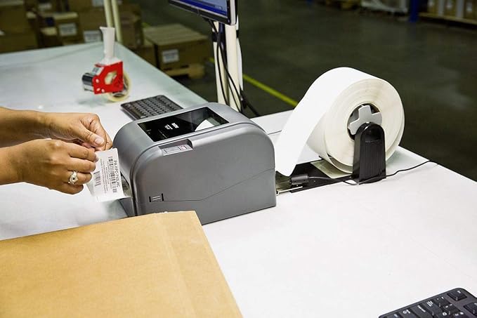 Brother TD-4420TN 4-inch Thermal Transfer Desktop Network Barcode and Label Printer, for Long Term Durable Labels and Barcodes, 203 dpi, 6 IPS, Standard USB 2.0, Serial, Ethernet LAN