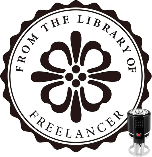 Custom Ink Stamp | Personalized Self Inking Stamp Gifts for Book Lovers, Readers, Teachers | 5 Ink Colors (Design-04)