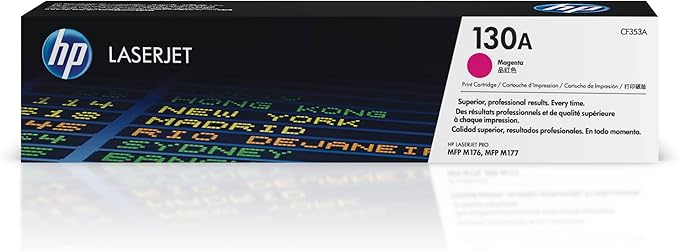 HP 130A Magenta Toner Cartridge | Works with HP Color LaserJet Pro MFP M176, M177 Series | CF353A