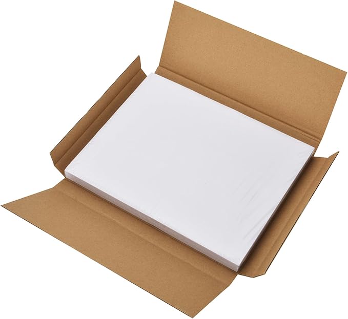 Coopaty Half Sheet Shipping Labels 8.5" x 5.5" Sticker Labels for Laser & Ink Jet Printers, 2 Per Page Self Adhesive Mailing Labels for Packages (500 Labels)