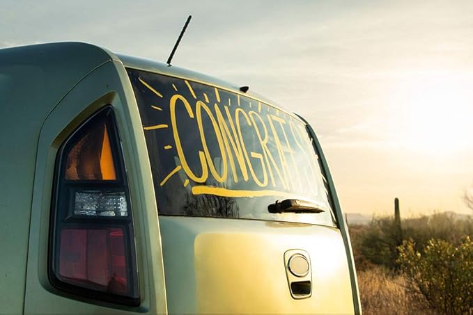 Glass Pen Window Marker: Liquid Chalk Pens for Glass, Whiteboard Markers with Washable Paint - Graduation, Car Windows, Mirror Pen, Storefront, Wedding, Parade, Party & Holiday (Pink, Jumbo Tip)