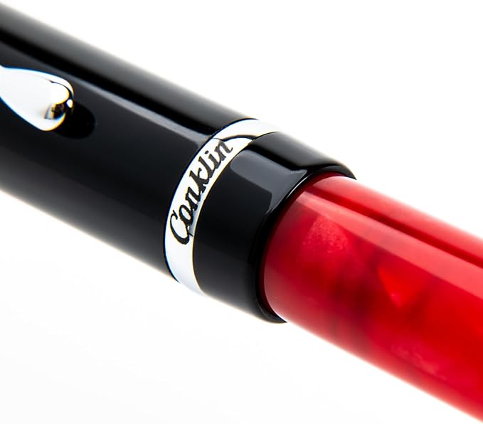 Conklin Duragraph Fountain Pen Red Nights - Fine Nib, Luxury Writing Instrument with Bold Red Finish