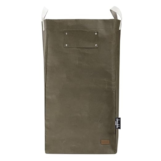 Deeablo New York - Sustainable Reusable Indoor Recycling Bin for Kitchen, Multipurpose Recycle Bin, Large Recycling Bins for Home, Washable Paper Bag for Recycling (Olive)