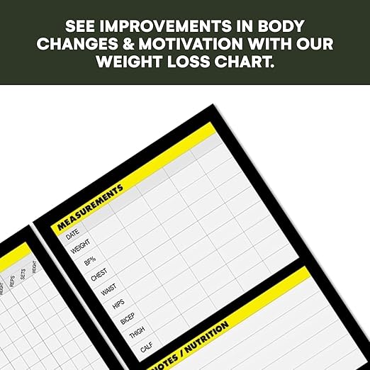 Dry Erase Workout Calendar Poster - Fitness Planner with To-Do List, Notes Section for Home Gym Tracking