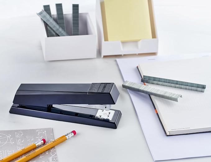 Bostitch Office Stapler, No-Jam Premium for Desktop, Includes 1,250 Staples, Full-Strip, 25 Sheet Capacity, Black, Pack of 12