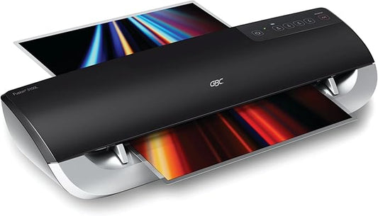 GBC Thermal Laminator Machine, Fusion 3100L, 12 Inch, 1 Min Warm-up, 3-7 Mil, with 30 EZUse Laminating Pouches for Home, Office and Classroom, Black (1703076)