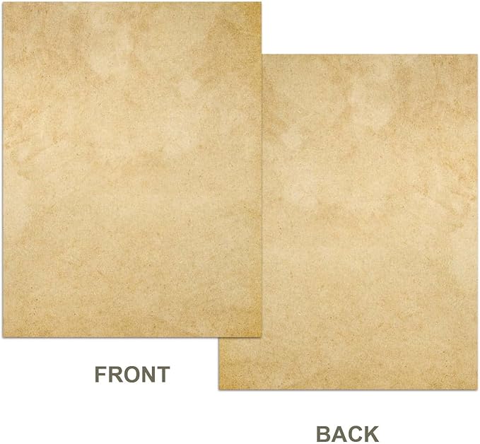Cheericome Vintage Antique Letterhead Paper, 200 Sheets Double-Sided, 8.5" x 11", Victorian Style, Vintage Color