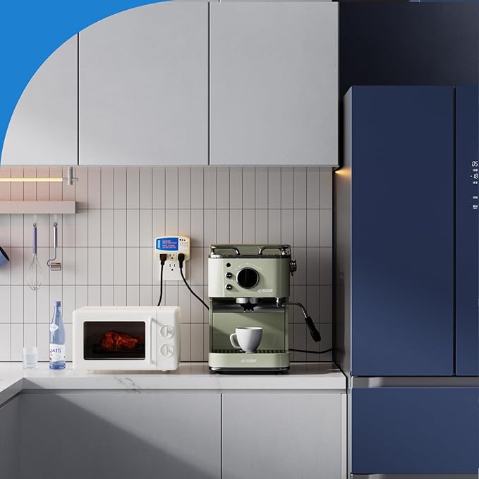 BSEED Surge Protector for Home Appliance 3 Outlet Surge Protector for Refrigerator Voltage Protector for TV, PC, PS5, Air-Conditioning and Other Valuable Household Electronic 125V, 1875W, 4 Pack