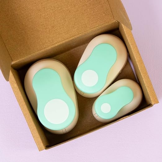 Craftelier - Paper Punch Set | 3/8", 5/8" & 1" Shape Hole Puncher for Paper Crafts | Round Hole Punch to Create Scrapbooks, DIY Cards & Journals | Craft Punch Set for Cardstock.