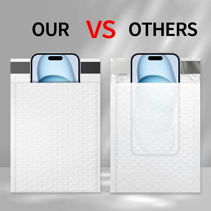 Bubble Mailers 3.5x5 inch 40Pack White Bubble Mailers Self-Seal Padded Mailing Envelopes Bubble Opaque Padded Mailer for Small Businesses to Package and Mail Jewelry Cosmetics#0000