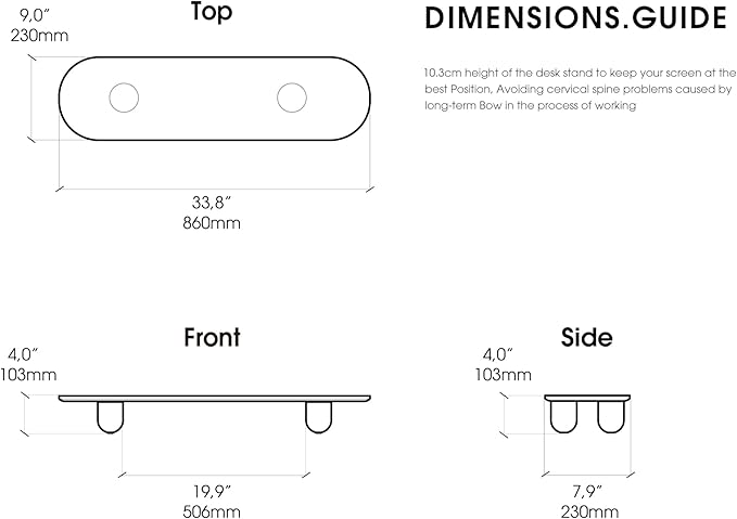 Fenge Monitor Stand Riser, 34 Inch Dual Monitor Riser for Large Monitors, Desk Organizer with Wooden Shelf & Solid Wood Legs, Computer Stand for Laptop, TV, PC, Printer, White