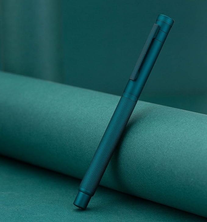 Hongdian 1851 Green Forest Fountain Pen Medium Nib, Classic Design with Converter and Metal Pen Case