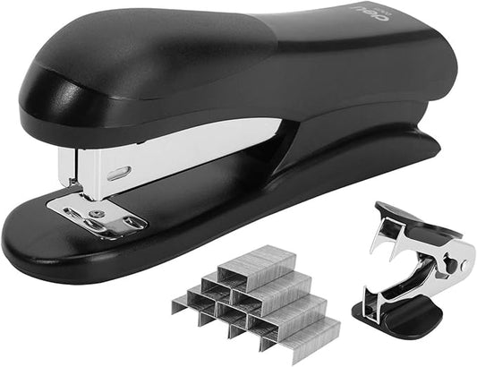Deli Stapler Value Pack, Desktop Standard Staplers, 20 Sheet Capacity, Includes Staples & Staple Remover, Black