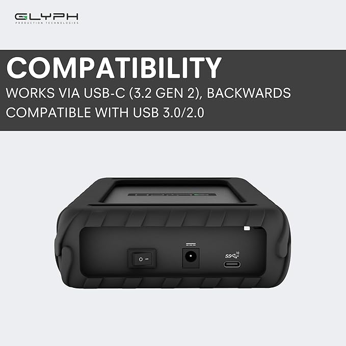 Glyph BlackBox Pro External Hard Drive 7200 RPM, USB-C (3.1,Gen2) (8TB)