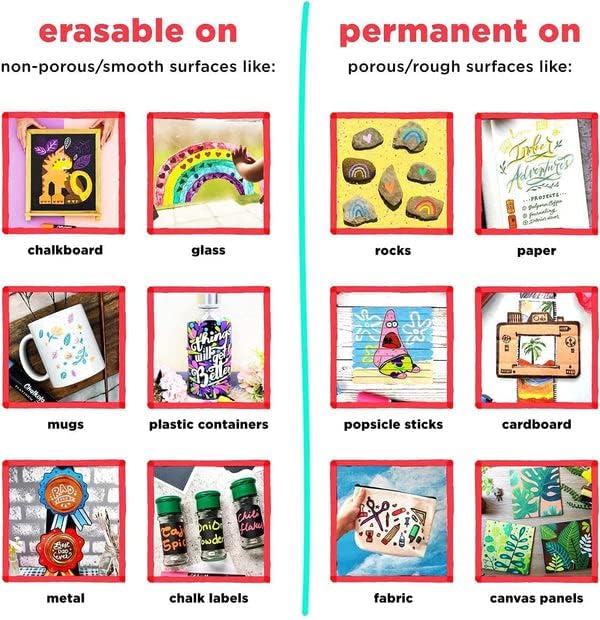 Chalkola 6 White Liquid Chalk Markers - White Dry Erase Liquid Chalk Pens for Chalkboard Signs, Blackboard, Car Window, Glass, Bistro | Variety pack - (3x) 3mm Fine Tip + (3x) 6mm Bold Size Ink Marker