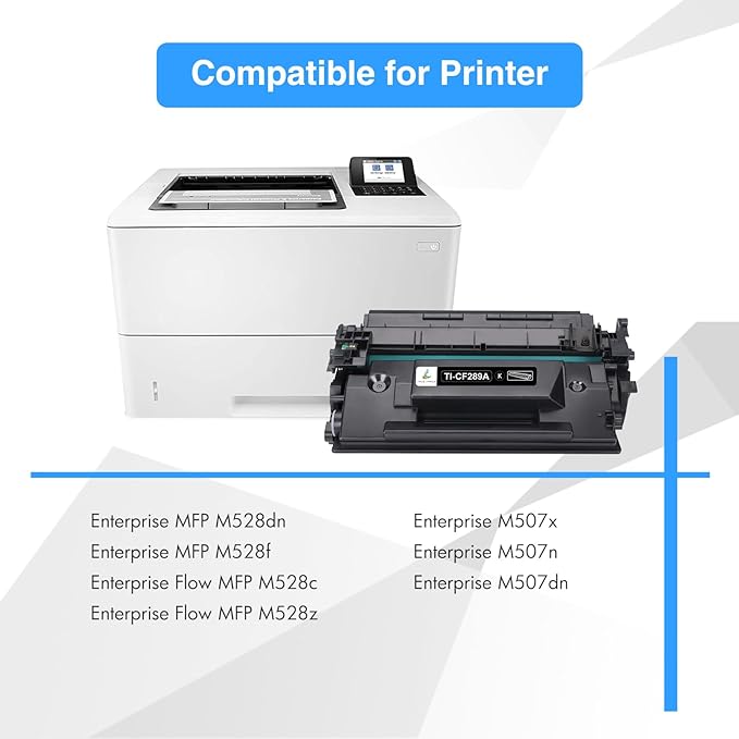 CF289A Black Toner Cartridge Compatible Replacement for HP 89A Black Toner Cartridge CF289A 89X CF289X for Enterprise M507 M507n M507dn M507x MFP M528dn M528f M528c M528z M528 Series Printer (4-Pack)