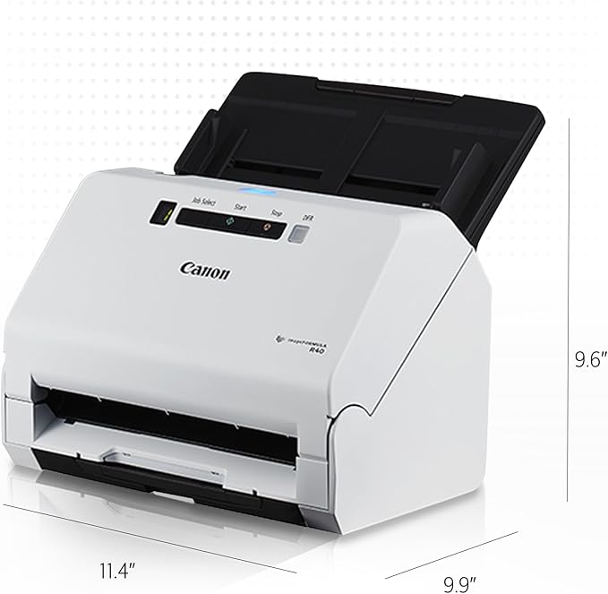 Canon imageFORMULA R40 - Office Document Scanner, Windows and Mac, Duplex Scanning, Easy Setup, Scans a Wide Variety of Documents, Scans to Cloud