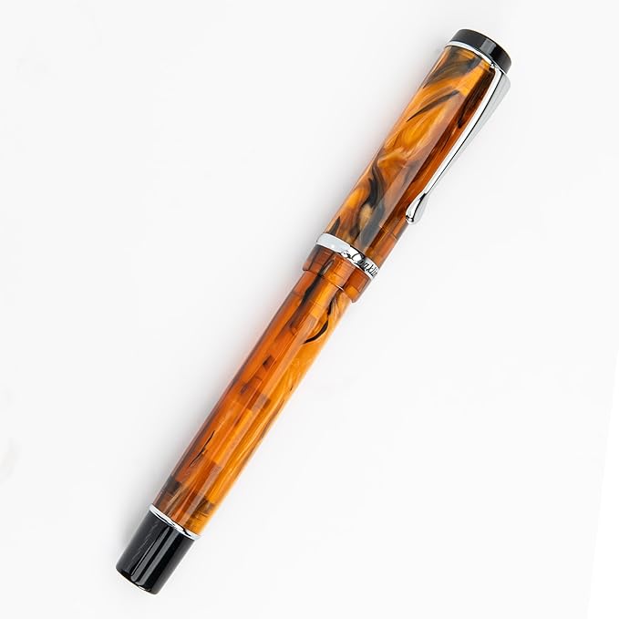 Conklin Duragraph Fountain Pen Amber - Stub Nib, Premium Writing Instrument for Calligraphy & Signatures