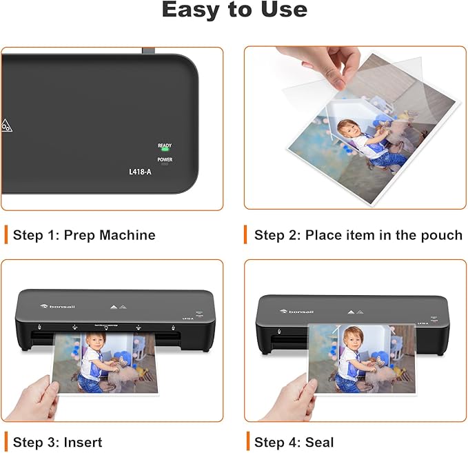 Bonsaii Laminating Sheets, 100 PCS 3mil Thermal Laminating Pouches, 9 x 11.5 inches, Letter Size, Clear and Durable, Suitable for Multiple Fields of Use-LP100