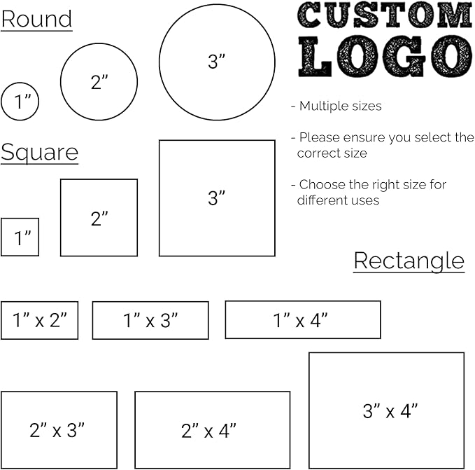 Custom Stamp with Logo Text - Personalized Rubber Stamp with Handle - Address Stamps for Business or Crafting - Rectangle 2"x4"