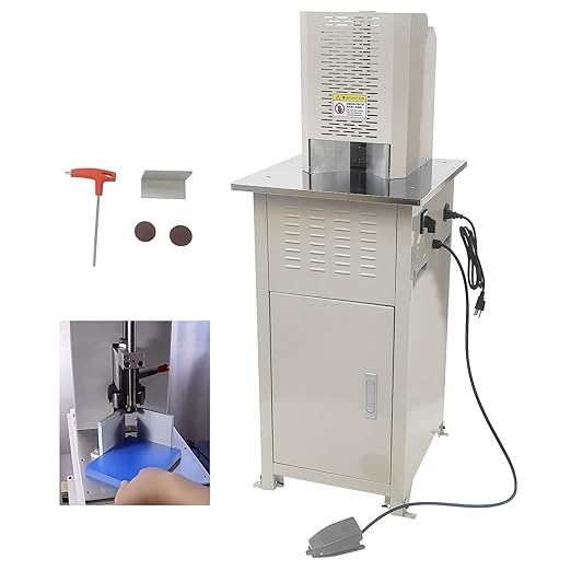 Heavy Duty Electric Round Corner Cutter, 110V Metal Fillet Paper Cutter with R8 R10 R12 R16 R21 Blades, Paper & Card Rounding Machine, Max 2.15in Punching Height for Cards, Books, Documents