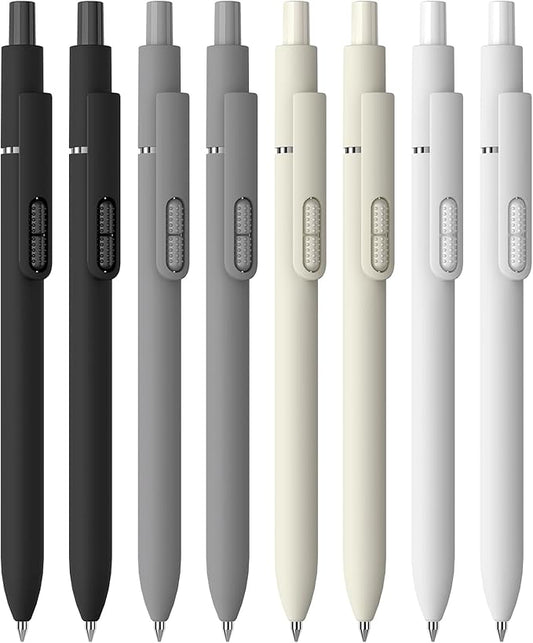 Black Ballpoint Pens, 8Pcs 1.0mm Medium Point Smooth Writing Pen, Quick Dry Black Ink Pens for Journaling, Nurse, Aesthetic Gifts (Classic-8pcs)