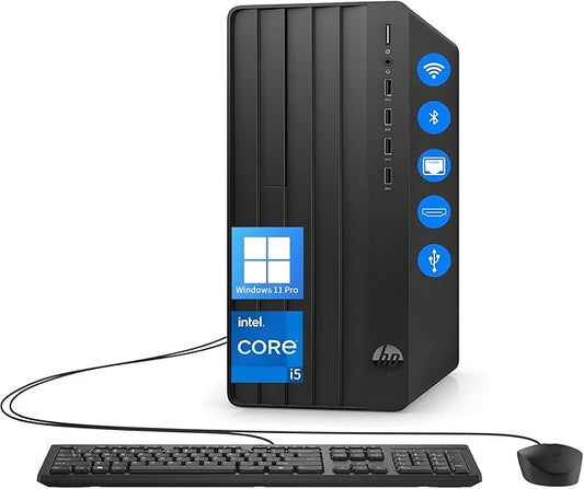 HP Desktop Computers Tower PC for Home Business Student, Intel 6-Core i5-12500 (Beat i7-11700), 32GB DDR4 RAM, 1TB PCIe SSD, WiFi, Bluetooth, RJ-45, Keyboard and Mouse, Windows 11 Pro, Wendbo
