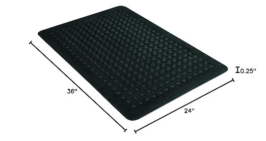 Guardian Flex Step Antifatigue Floor Mat, Rubber, 2'x3', Black