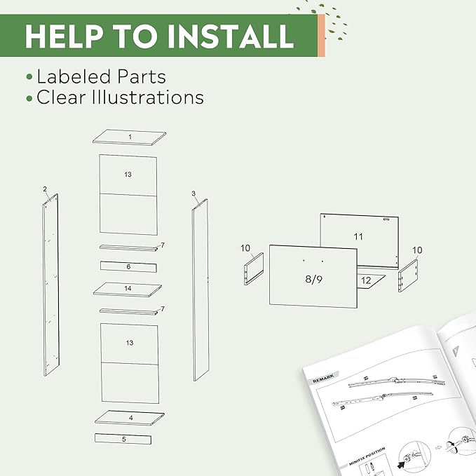 DEVAISE 4 Drawer File Cabinet with Lock, Vertical Filing Cabinet for A4/Letter Size Files, Wood Storage Organizer for Home Office, White
