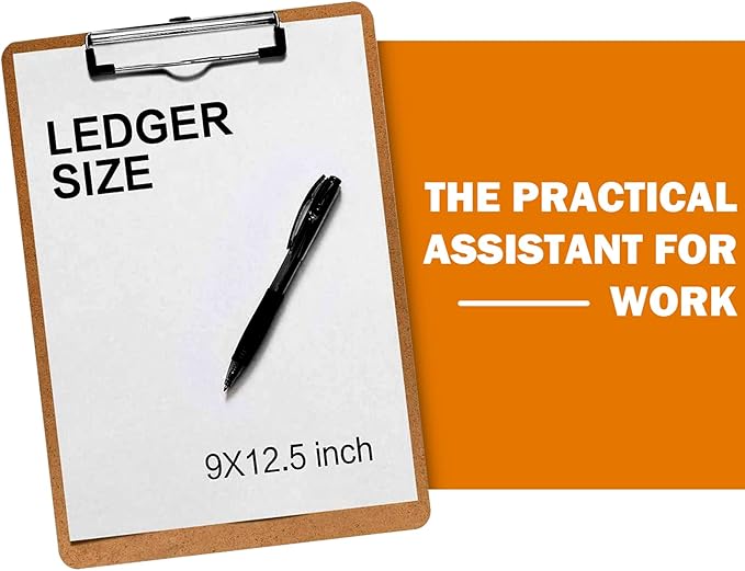 Clipboards, HERKKA 42 Pack Hardboard Office Clipboards Low Profile Clip Standard A4 Letter Size, ECO Friendly